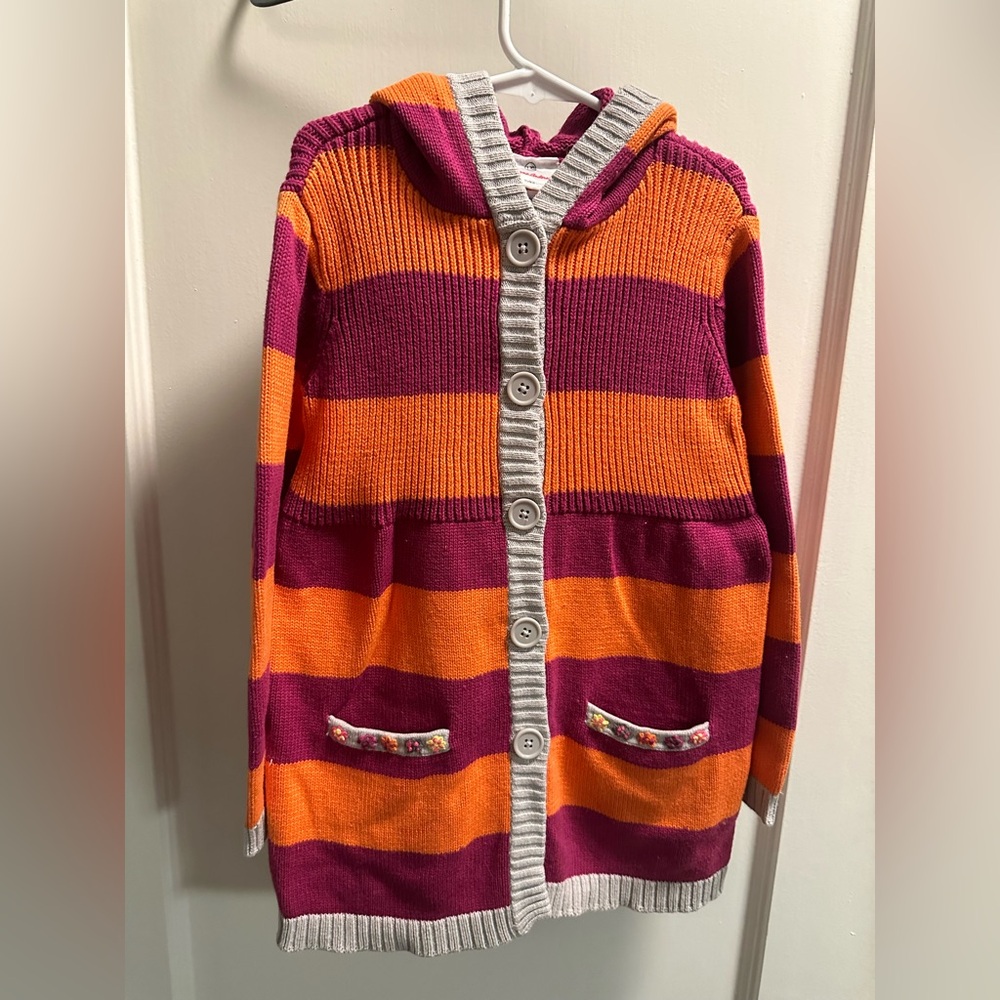 Hannah Andersson girls cardigan. Size 120 or 6-7.  cotton. Very good condition.